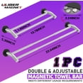 thumbnail image 7 of ULIBERMAGNET Magnetic Towel Bar, Extendable Double Towel Rack with Arched Arms, Magnetic Kitchen Towel Holder Rod Hook for Refrigerator, Laundry, Dishwasher, Oven, Stove (Silver), 7 of 7
