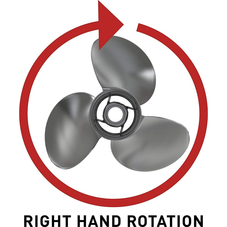 13.25x17 Aluminum Boat Propeller For Mercury 40-140HP – 15 Spline, Right-Hand Rotation