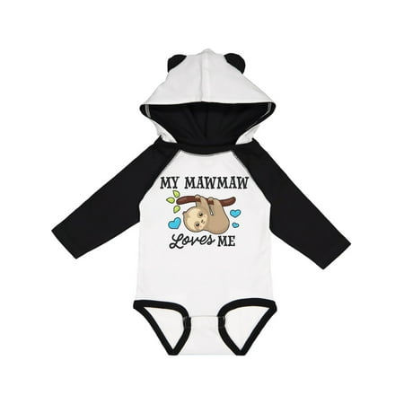 

Inktastic My Mawmaw Loves Me with Sloth and Hearts Gift Baby Boy or Baby Girl Long Sleeve Bodysuit