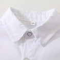 thumbnail image 4 of YuYuBao Toddler Boys Gentleman Sets Solid Color Shirts + Overall Shorts Summer Formal Suit For Kids Boys 2 Piece Outfits6 Months-12 Months 6 Months-12 Months, 4 of 6