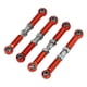 thumbnail image 3 of Cuatro varillas de conexión servomotores ajustables para FMS 1 / 24 para vehículos fcx24 RC de alta precisión aleación de aluminio, hierro rc, palanca de dirección roja, 3 of 10