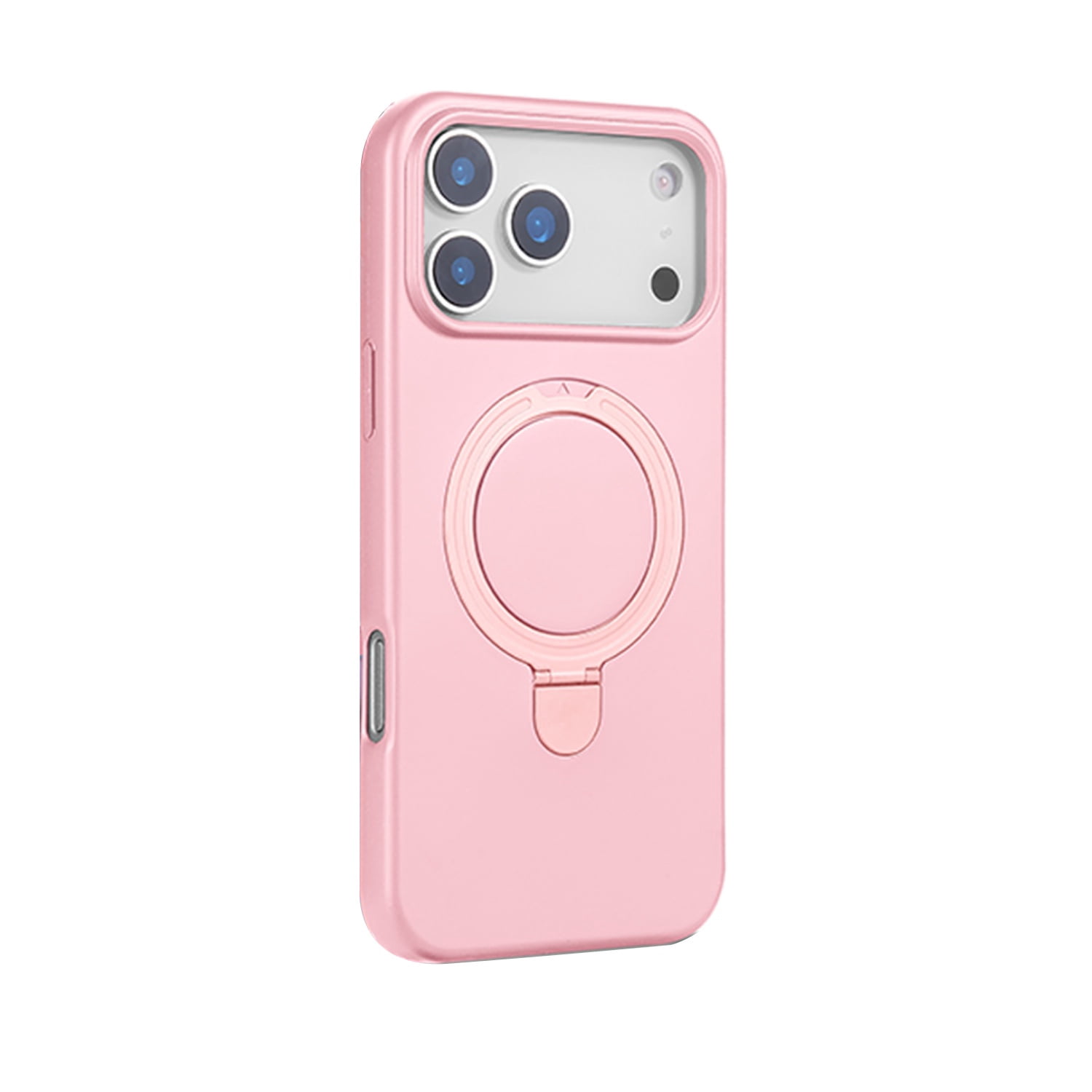 Strong Silicone Stand Case with Magsafe for iPhone 17 Pro - Pink