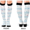 thumbnail image 2 of FREEAMG Polka Dots Compression Socks for Men & Women Knee High Stockings for Running, Sport, Hiking & Travel, 2 of 7