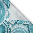 thumbnail image 3 of Ambesonne Aqua Kitchen Curtains, Mandala Round, 55"x39", Turquoise Teal White, 3 of 3