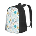thumbnail image 1 of Balery Gold Stars Blue Dots Pattern Mochila para hombre y mujer - Tela Oxford 600D resistente - Gran capacidad, resistente al agua, ideal para la escuela, viajes y senderismo, 1 of 6