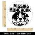 thumbnail image 2 of Missing Homework Dog Ate It Teacher Student Self-Inking Rubber Stamp Ink Stamper - Brown Ink - Small 3/4 Inch, 2 of 7