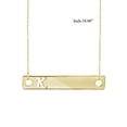 thumbnail image 3 of JewelersClub K Initial 14K Gold Over Silver Bar Necklace, 3 of 4
