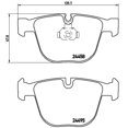 thumbnail image 4 of Brembo Brake Pad P06050 FMSI Number D919-7820; Low-Metallic; Set Of 4, 4 of 4