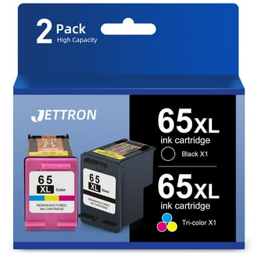 65XL Ink Cartridges for HP 65 65XL Ink Cartridges for HP Envy 5055 5052 5058 HP Deskjet 3755 3772 3722 (Black, Tri-Color)