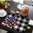 thumbnail image 6 of Patriotic Placemats, Independence Day Placemats, 4th of July Placemats, Heat-Resistant Cotton Linen Place Mats for Indoor Outdoor Parties Holiday Decoration Dining Decor(A,17.7x11.8in), 6 of 6