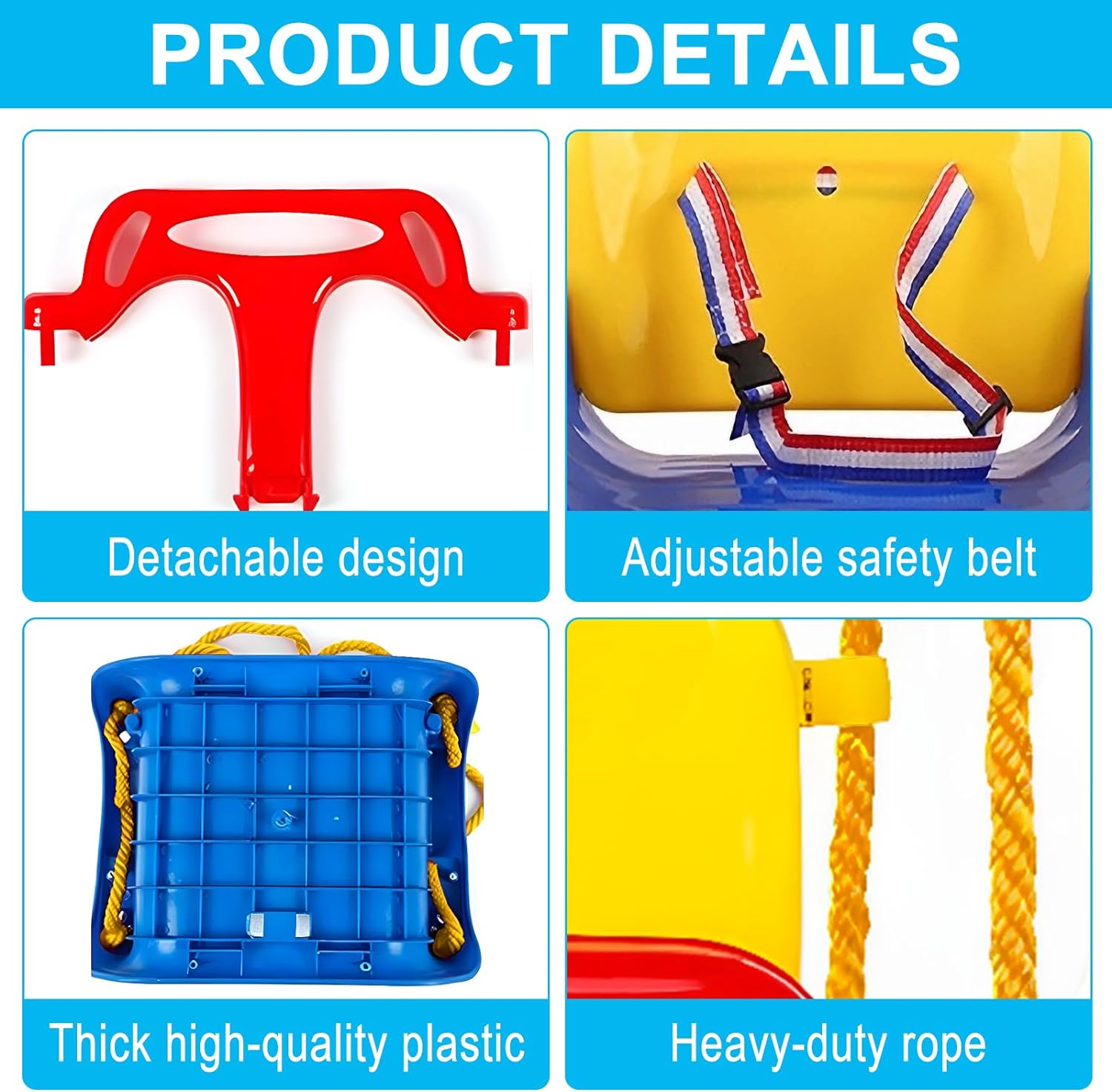 G TALECO GEAR 3-in-1 Toddler Swing Set Metal Blue photo 6