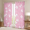 thumbnail image 2 of Feelyou Dreamy Bowknot Kids Blackout Curtains Set of 2 (52x84 Each), Fashion Princess Style Window Curtains, Girly Cute Pink Bow Curtains and Drapes, Living Room Curtains Decor, 2 of 6