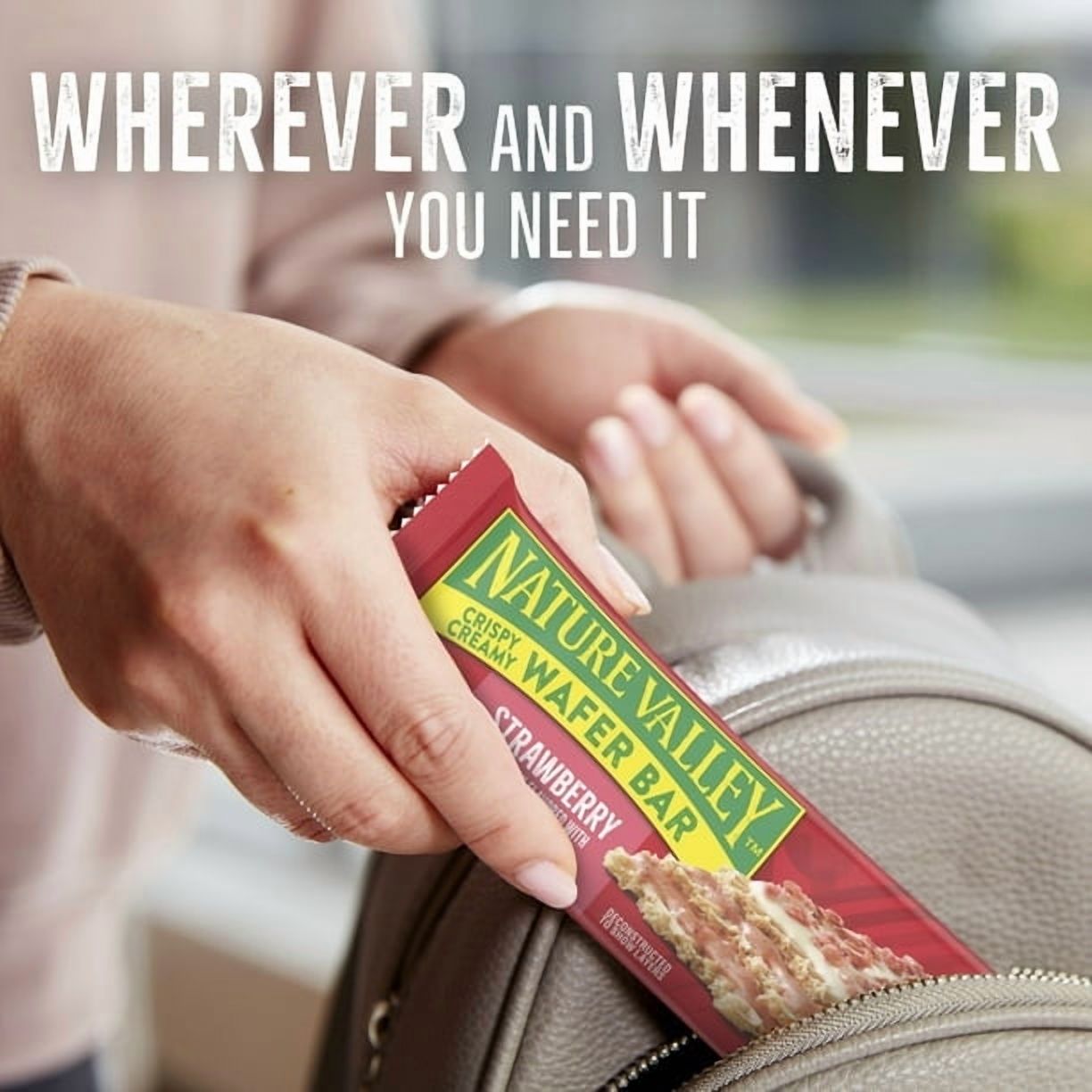 Nature Valley Strawberry Crispy Creamy Wafer Bars, Made with Whole Grain, 5 Bars, 6.5 oz Box - Pack of 3