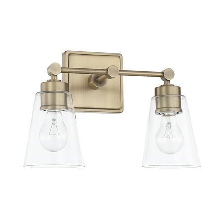 

Capital Lighting 121821-432 2 Light 10 Tall Bathroom Vanity Light - Brass