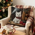 thumbnail image 5 of HCBY Christmas Winter Maltese Decorative Throw Pillow Covers, Dog Terrier Decorative Throw Pillows, Snowflake Porch Outdoor Pillowcase, Sofa Couch Cushion Case Home Decor Gift, 5 of 6