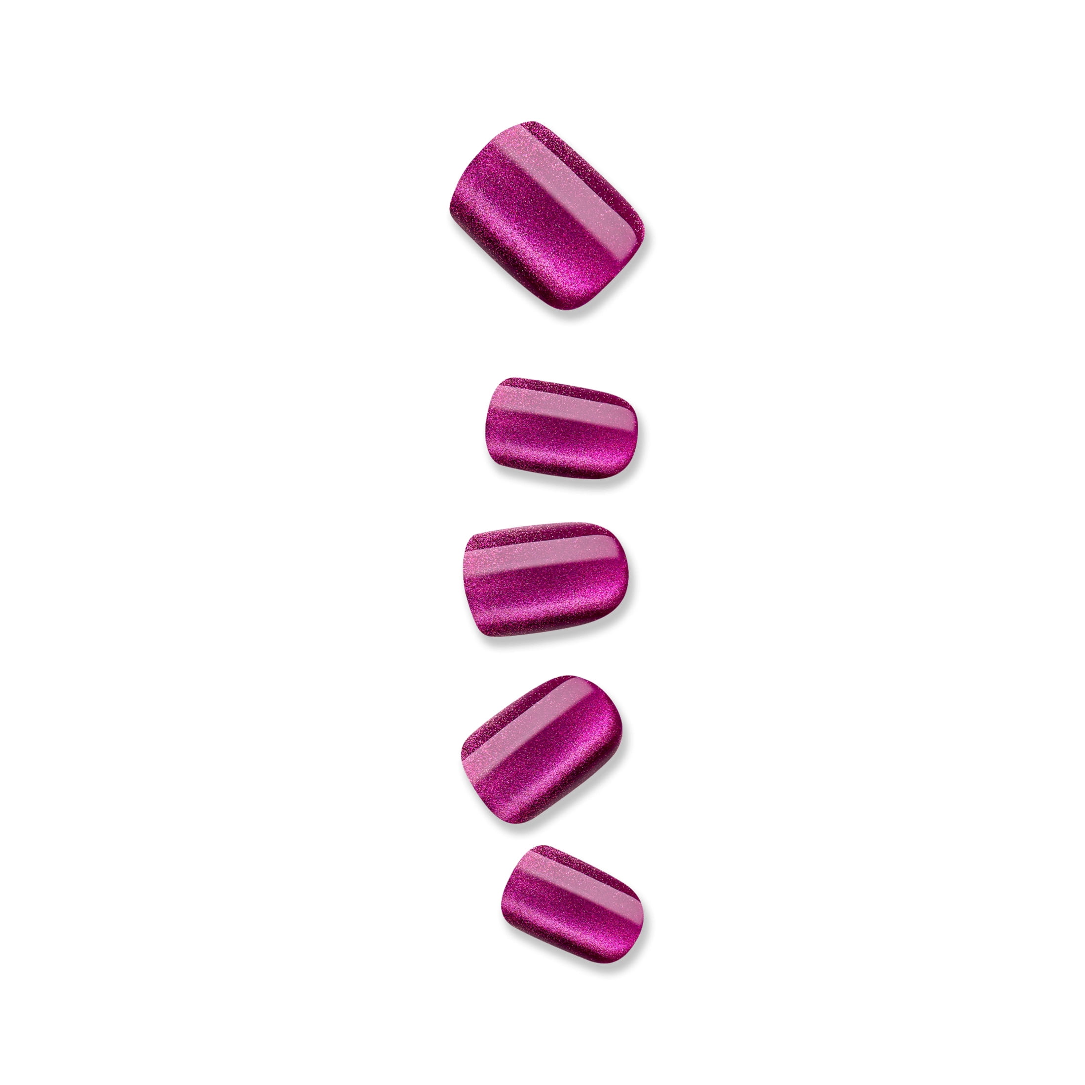 Kiss Impress Color FX Short Square Press on Nails, Pink, 30 Pieces