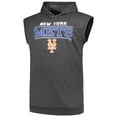 thumbnail image 2 of Men's Profile Heather Charcoal New York Mets Big & Tall Muscle Sleeveless Pullover Hoodie, 2 of 3