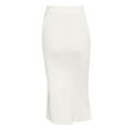 thumbnail image 4 of Mrat Floral Midi Skirts Women's Fashion Slit Sweater Dress Slim Body Skirt Floral Midi Skirts S-59 White XL, 4 of 6
