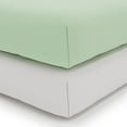 thumbnail image 4 of Foundations SafeFit Compact Crib Sheets, 100% Cotton, Heavy-Duty Elastic, 12-Pack, White, 4 of 6