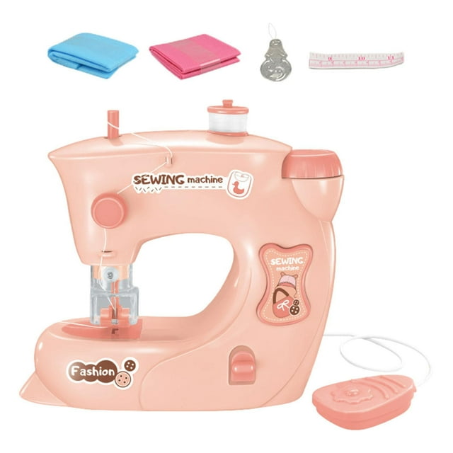 Youkk Portable Children Sewing Machine Educational Interesting Household for pink