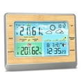 thumbnail image 1 of Mistaha Weather Station Wireless Indoor Outdoor Thermometer 6 Inch Color LED Display Temperature Humidity Monitor with Barometric Pressure USB Charging Port Moon Phase Comfort Bar 4 Levels Brightness, 1 of 8