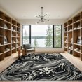 thumbnail image 2 of ODIKA 9'x12' Washable Area Rug Bold Abstract Marbled Motif Inspired Patchwork Cow Snack Spotted Playful for Master Suite, California King, Under Bed, Non-Shedding, Easy Care, 2 of 7