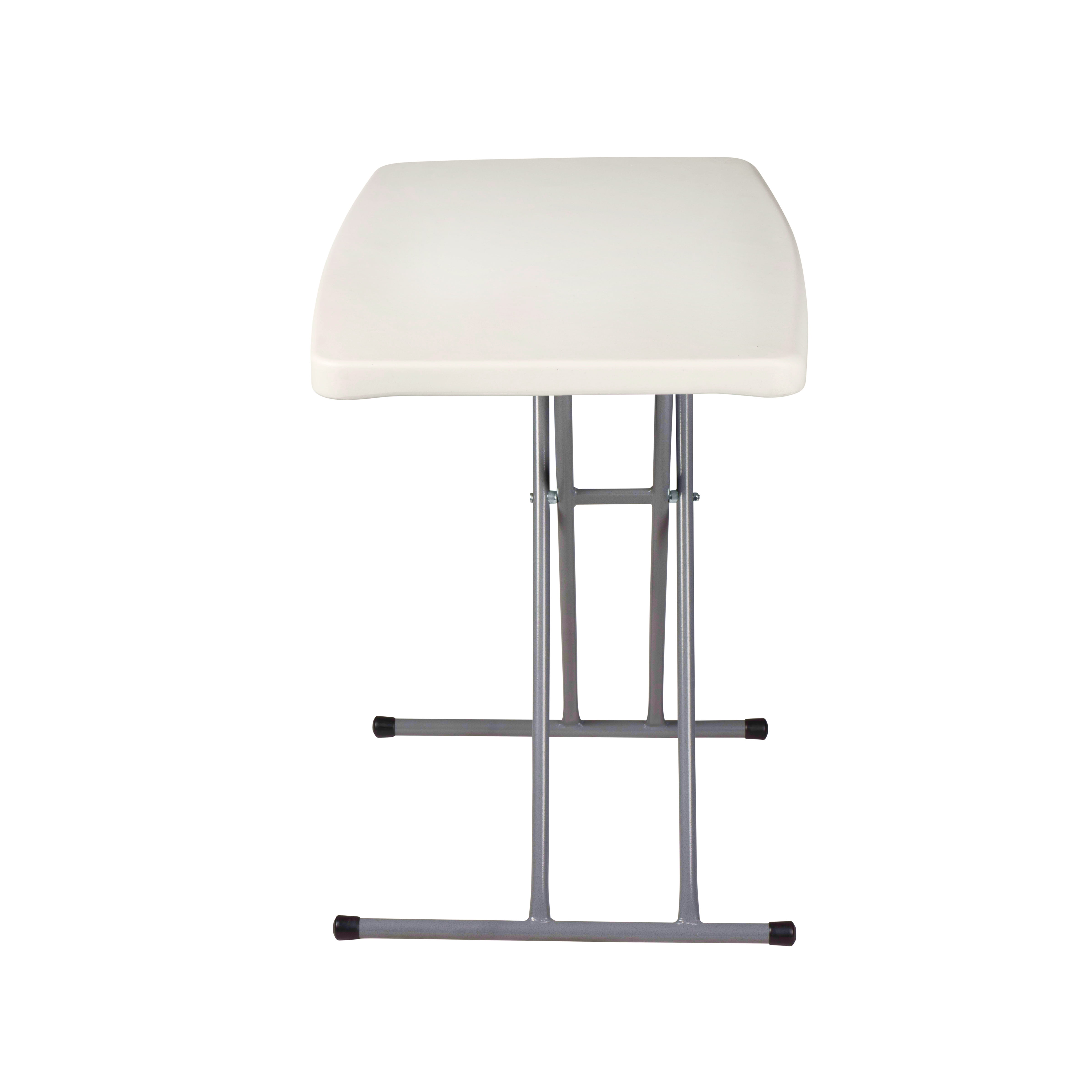 Hampden Furnishings Baldwin 13"-28" Personal Height Adjustable Folding Table, Plastic/Steel, Grey
