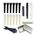 thumbnail image 2 of Acoustic Guitar Bridge Pins with Puller String Remover Extractor Tool Guitar Accessories，12 Guitar String Pins＋2 Nut＋metal String Pin Puller, 2 of 8