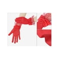 thumbnail image 3 of INSPIRE CHIC Women's Short Lace Gloves with Bow for Women Polka Dots Mesh Gloves for Wedding Tea Party One Size Red, 3 of 6
