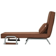 Topbuy Linen 5 Position Recliner Sleeper Sofa, Coffee