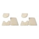 thumbnail image 1 of Advancent 3x exquisitas alfombras de baño antideslizantes hechas a mano textura fuerte absorción de agua juego de alfombrillas de baño Beige Beige 2piezas, 1 of 6
