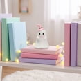 thumbnail image 3 of Lypsnake Ghost Figurine Kawaii Pastel Spooky Tabletop Ornament with Pink Witch Hat, 3 of 8
