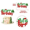 thumbnail image 5 of Merry Birthday Banner Red Green Glittery Christmas Birthday Banner for Christmas Birthday Party Decor Xmas Birthday Supplies, 5 of 5