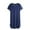 Navy, variant on Men's Nightshirt Cotton Nightwear Comfy Nightgowns Short Sleeve Loose Pajama Sleep Shirt