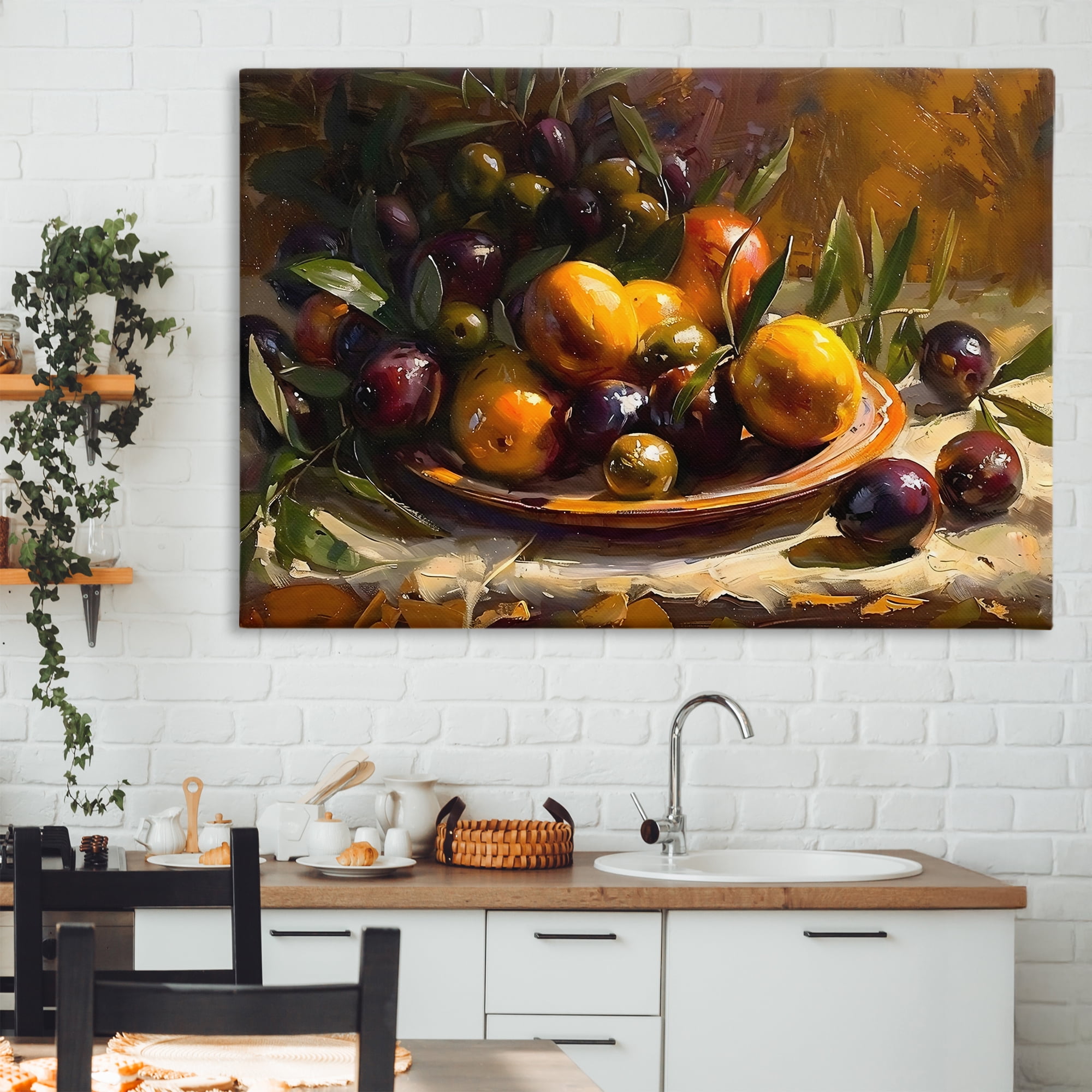 Stupell Industries Array of Olives & Citrus Canvas Wall Art, design by Creative Studio