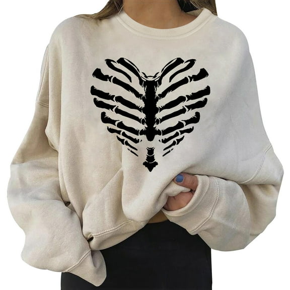 Womens Sweatshirt Casual Pullover Sweatshirts Plus Size Crew Neck Long Sleeve Graphic Printed Loose Hoodies Blouses Women Sweater