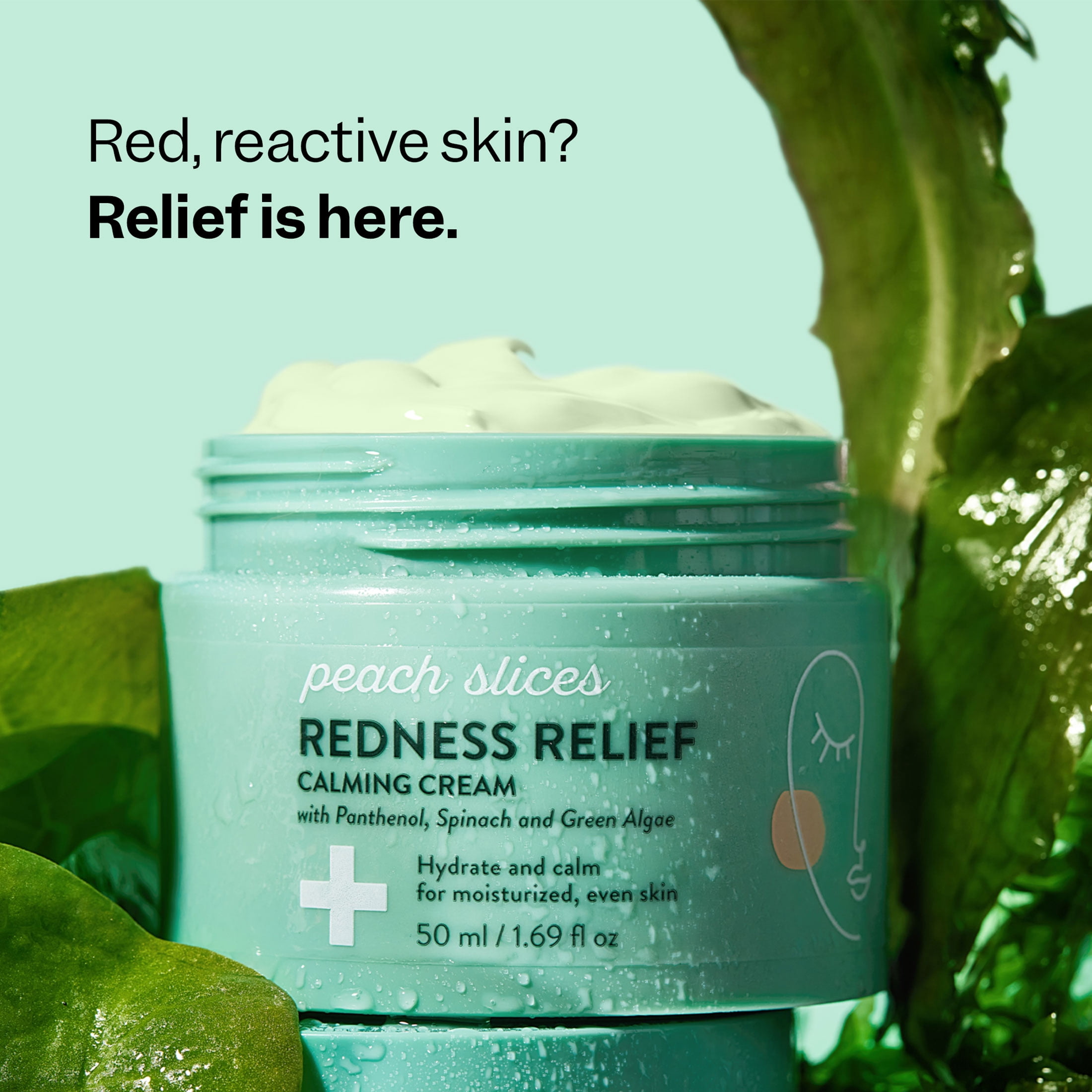 Peach Slices Redness Relief Calming Cream, 1.69 fl oz