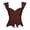 L04-Brown, variant on Womens Blouses Ladies Tops Ruffle Shirts Flutter Sleeves Shirt Everyday Solid Color Peplum Top Summer Fashion Clothes