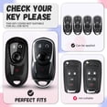 thumbnail image 2 of Key Fob Cover Compatible with Fit for Buick Envista Enclave Encore GX Verano Regal Lacrosse Keychain Case Holder Protector,Black, 2 of 6