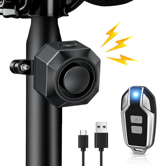 Wsdcam Wireless Bike Alarm with Motion Sensor Remote Rechargeable Anti-Theft Motorcycle Alarm