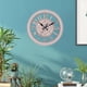 thumbnail image 2 of Reloj de pared retro Zulema Vintage Silencioso Sin tictac Rosado 11 pulgadas, 2 of 7