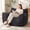 Black, variant on LaoGeoRon Bean Bag Chair with Footrest, High-density Shredded Foam-filled Bean Bag Sofa with Armrests, Removable and Washable Cover, Suitable for Living Rooms and Bedrooms, Gray