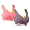 thumbnail image 5 of Lovskoo 2Pc Women's Sports Bra Lace Cami Bra Wireless Tank Top Bra Comfortable Everyday Bras For Women Leisure Watermelon Red, 5 of 8