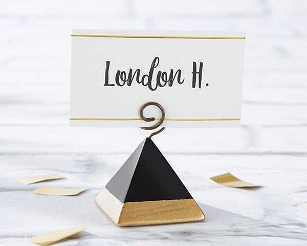 Gold Dipped Pyramid Place Card Holder Set Of 6 Walmart Com