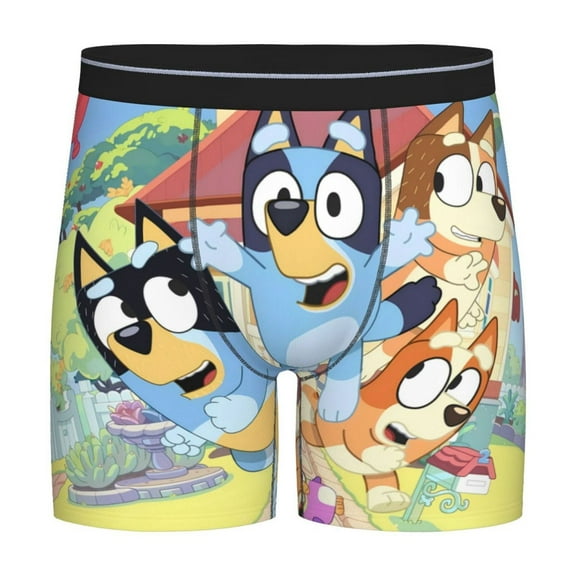 Saiise Bluey Men's Underwear Boxer Briefs Cotton Trunks Short Leg Underwear (S-XXL)