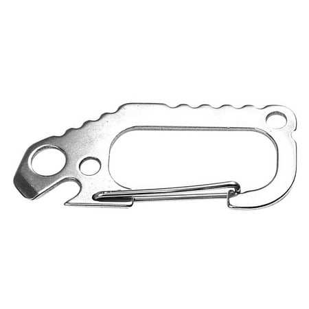 Stainless Steel Multifunction Keychain Carabiner Emergency Travel Outdoor Tool