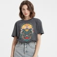 thumbnail image 3 of Vintage Boho Shirt Women Moon Moth Flower Graphic Tee Butterfly Floral Short Sleeve Casual Tee Tops, 3 of 7