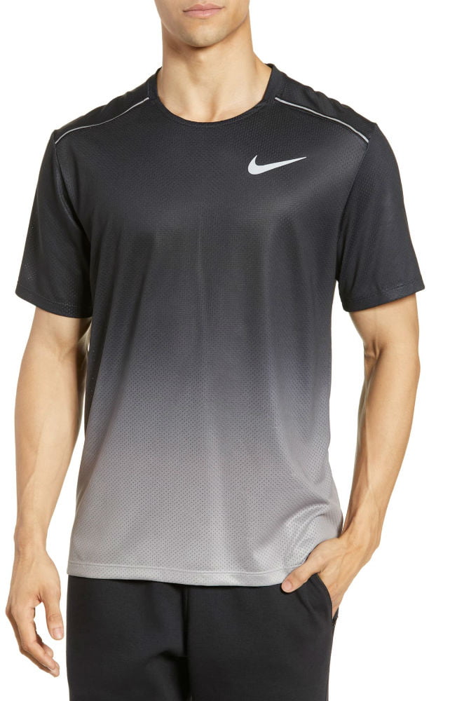 Nike Men's Miler Dri-fit Ombre T-Shirt (Grey, XL) - Walmart.com