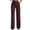*1-Wine, variant on Women's High Waist Wide Leg Dress Pants,Button Fly Straight Leg Work Trousers For Women,Ladies Stretchy Office Palazzo Pants with Pockets,Black,S-3XL