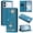 Blue, variant on Allytechgroup PU Leather Wallet Case for Samsung Galaxy S26 Edge with Card Holder, Slim Fit RFID Blocking Bumper with Diamond Shockproof Protective Full Body Cover for Women Girls, Purple